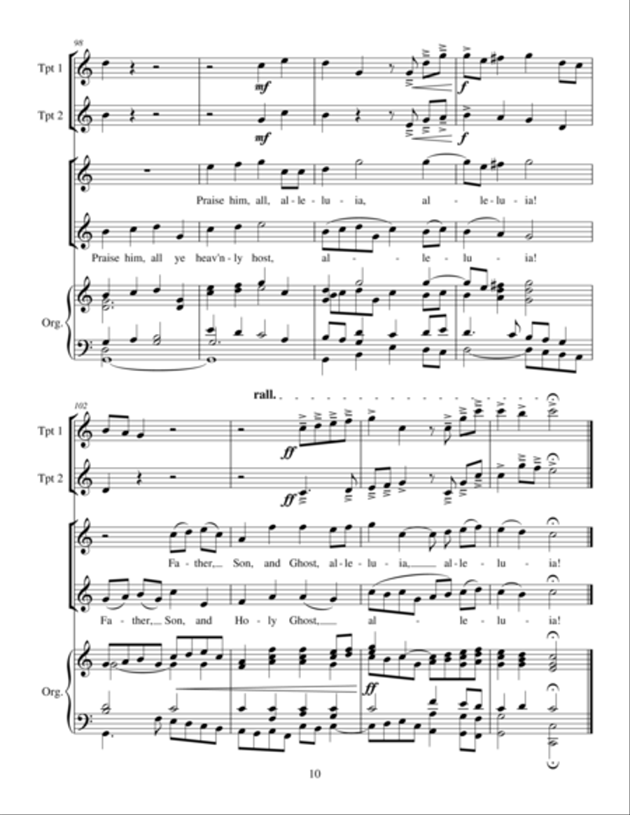 Jesus Christ Is Risen Today 4-Part scores gallery preview page 7