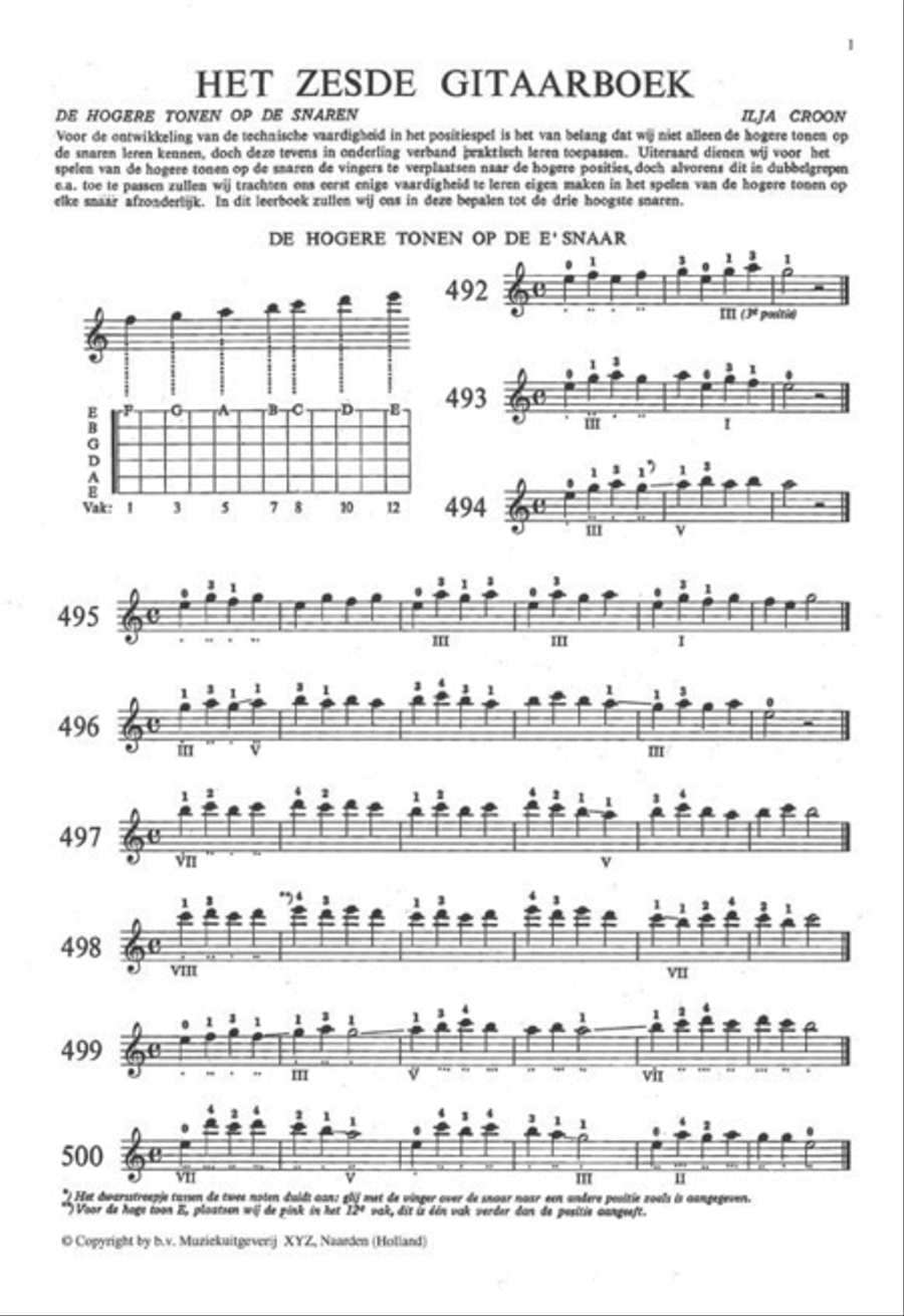 Het Zesde Gitaarboek Guitar scores gallery preview page 2