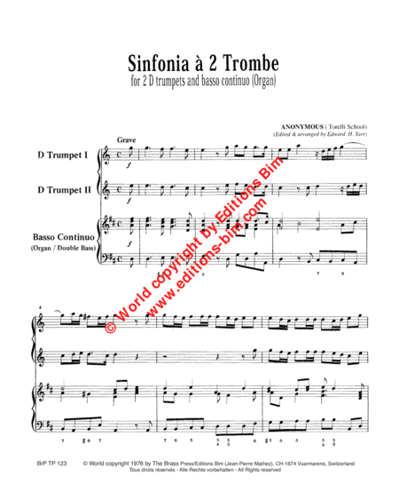 Sinfonia a 2 Trombe