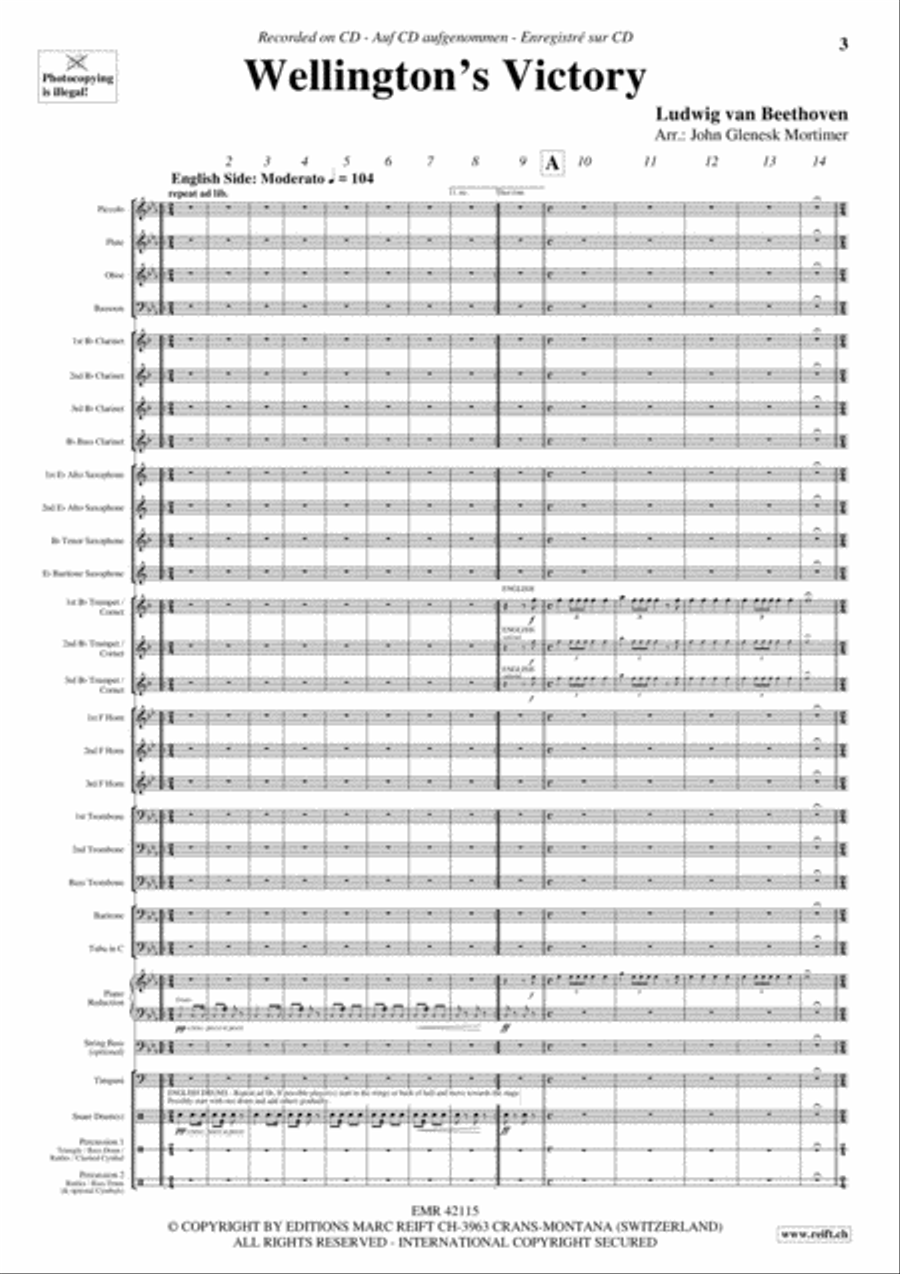 Wellington's Victory Concert Band scores gallery preview page 4