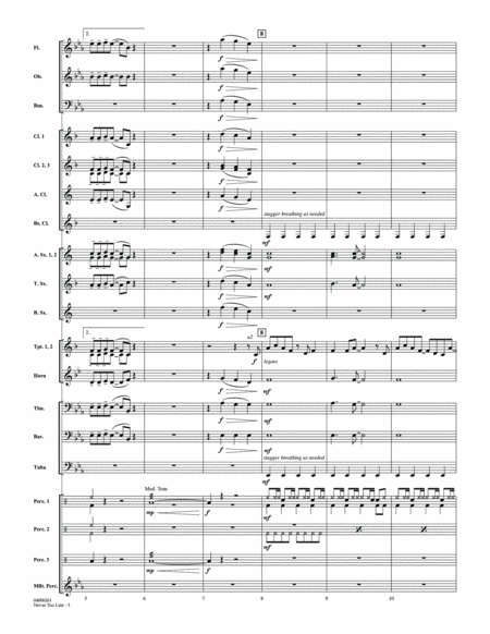 Never Too Late (from The Lion King 2019) (arr. Johnnie Vinson) - Conductor Score (Full Score)