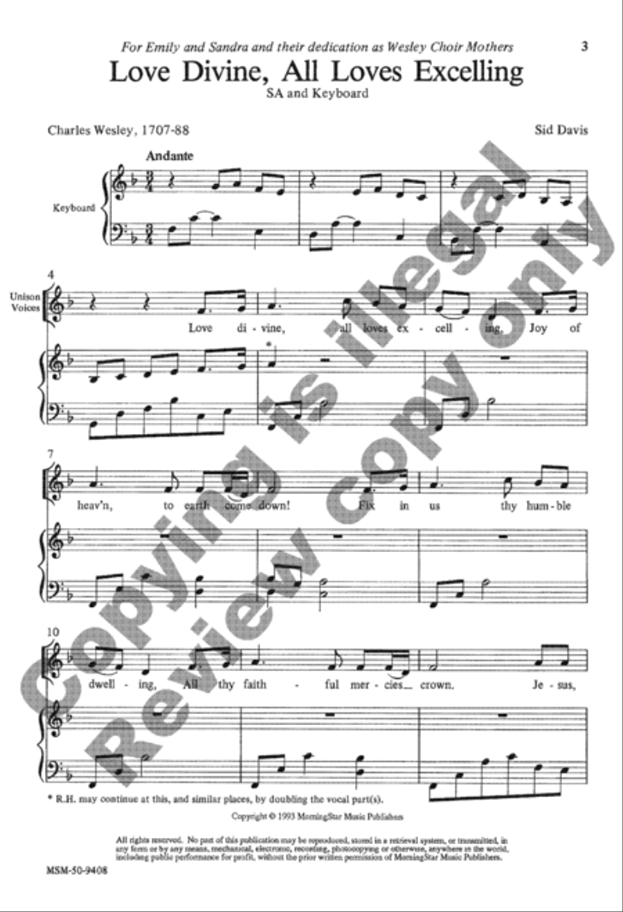 Love Divine, All Loves Excelling 2-Part scores gallery preview page 2