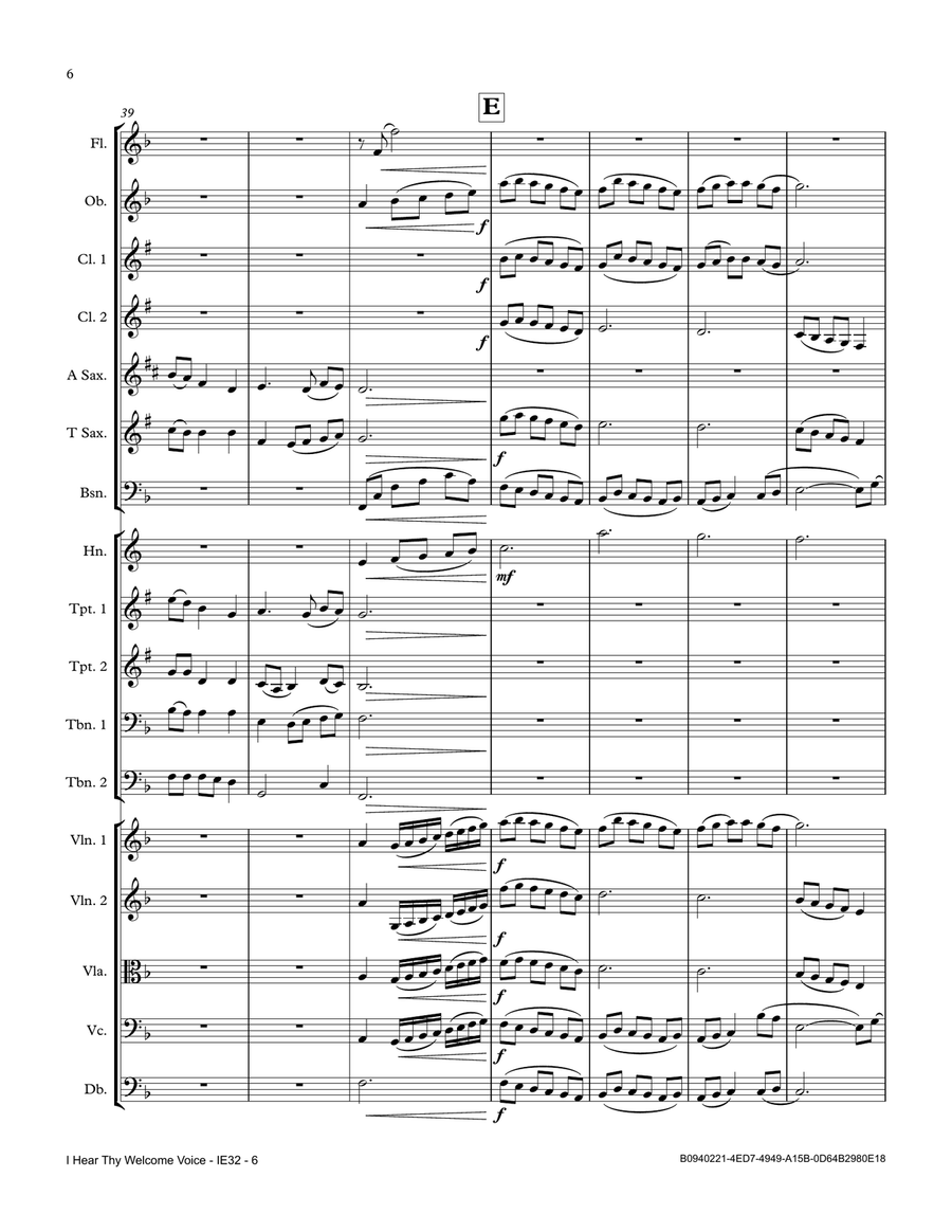 I Hear Thy Welcome Voice I Hear Thy Welcome Voice Full Orchestra scores gallery preview page 6