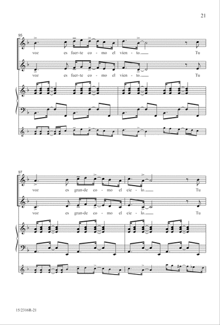 Nuestras Voces SSA scores gallery preview page 21