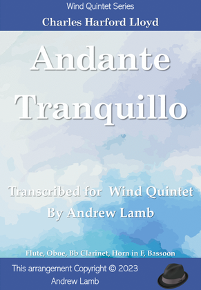 Book cover for Andante Tranquillo (by Charles Harford Lloyd, arr. for Wind Quintet)