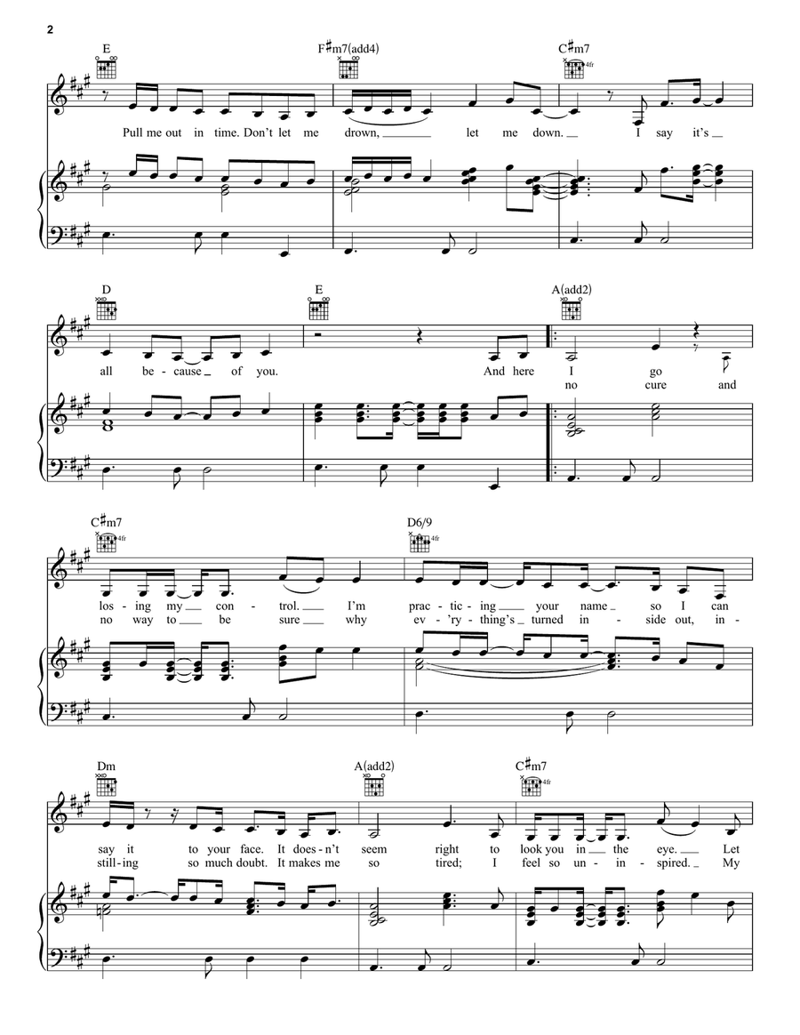 Sway Sway Piano, Vocal, Guitar scores gallery preview page 2