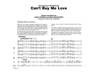 Book cover for Can't Buy Me Love (arr. Michael Sweeney) - Full Score