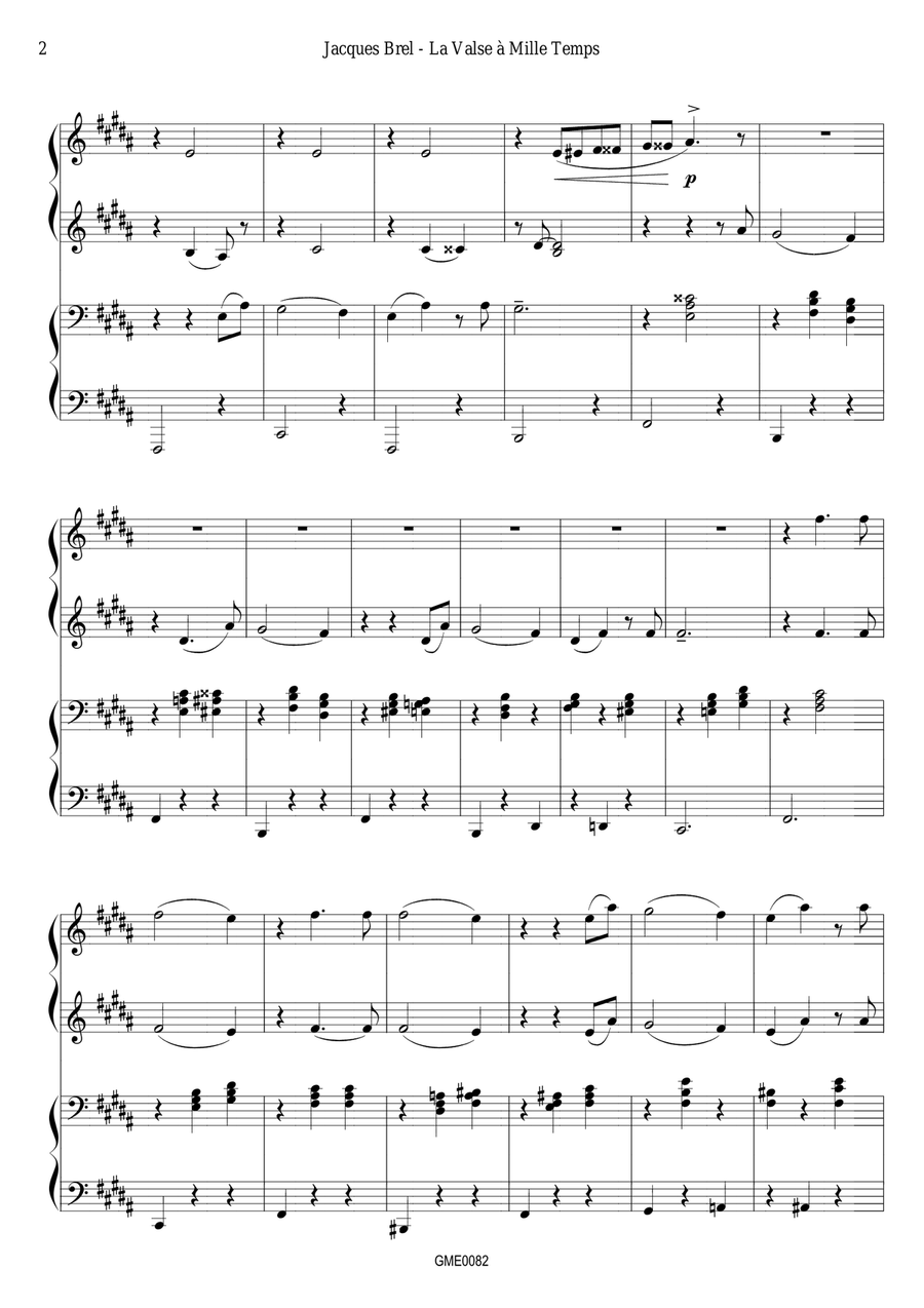 La Valse A Mille Temps 1 Piano, 4-Hands scores gallery preview page 4