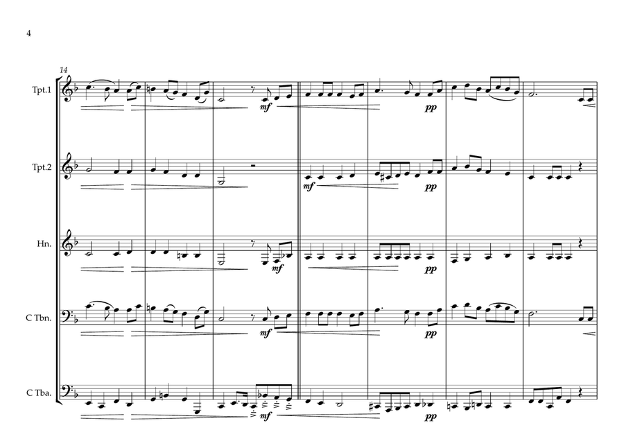 Guatemalan National Anthem (Himno Nacional de Guatemala) for Brass Quintet Brass Quintet scores gallery preview page 4