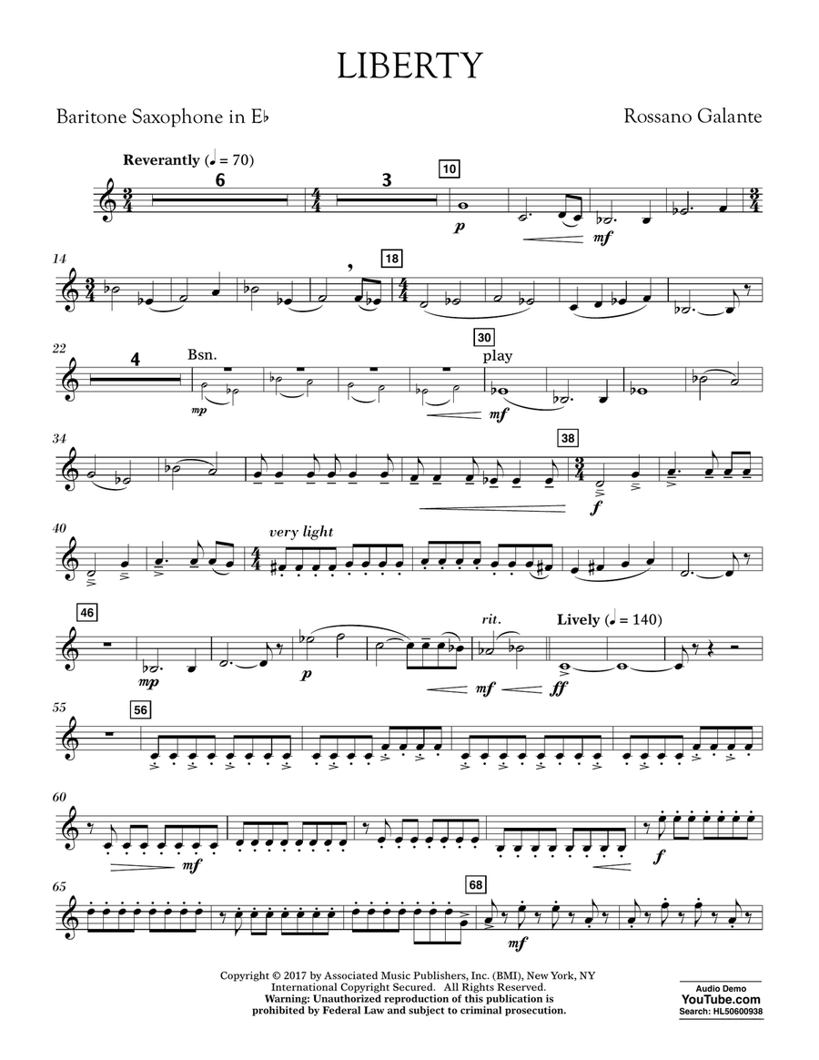 Liberty - Baritone Saxophone in Eb