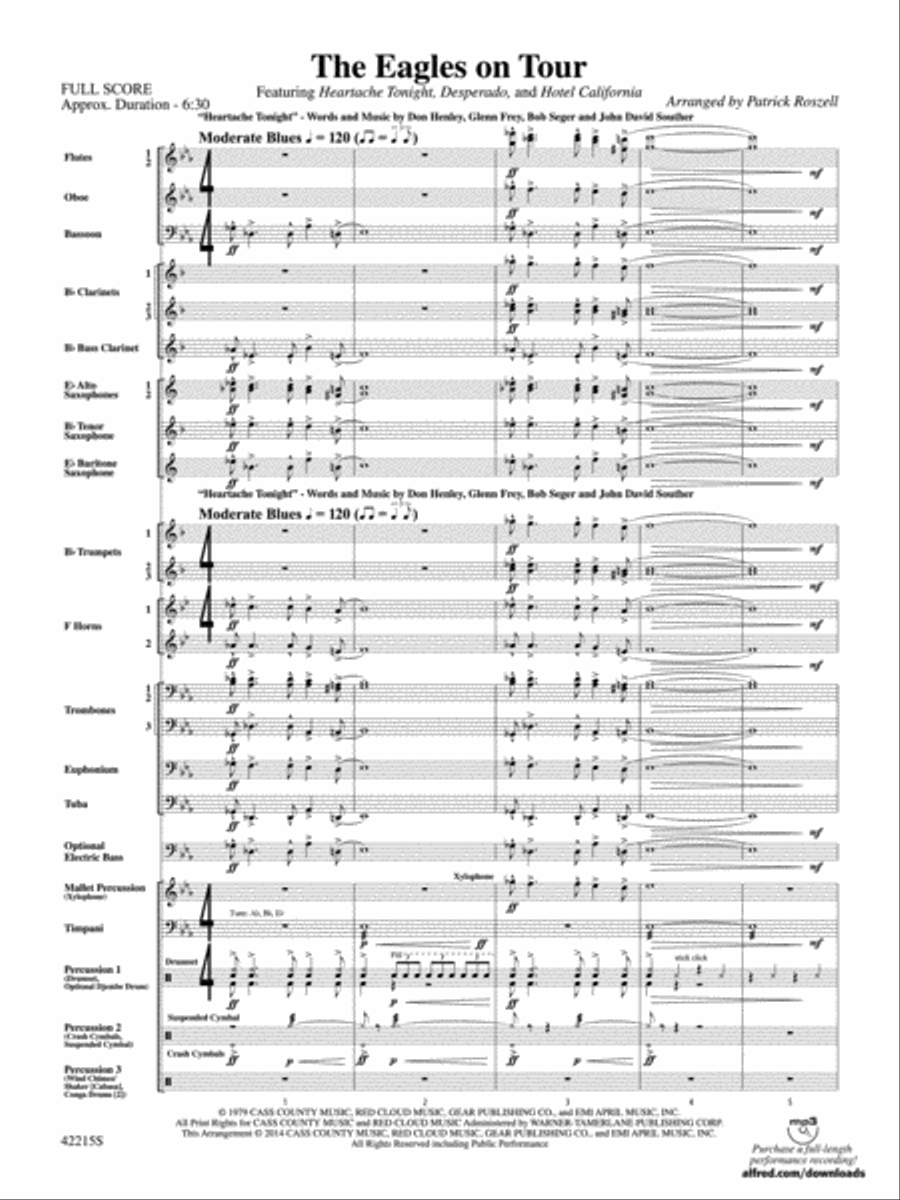 The Eagles on Tour: Score Concert Band scores gallery preview page 3