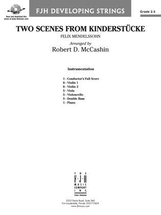 Two Scenes from Kinderstucke: Score