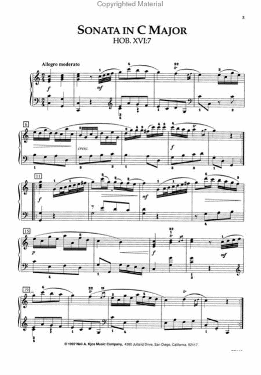Haydn Six Easy Sonatas Piano Solo scores gallery preview page 2