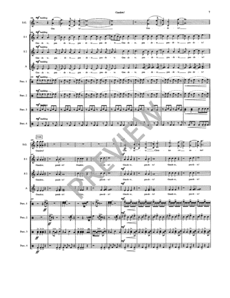 Gaudete! - SSA (Full Score and Percussion Parts) image number null