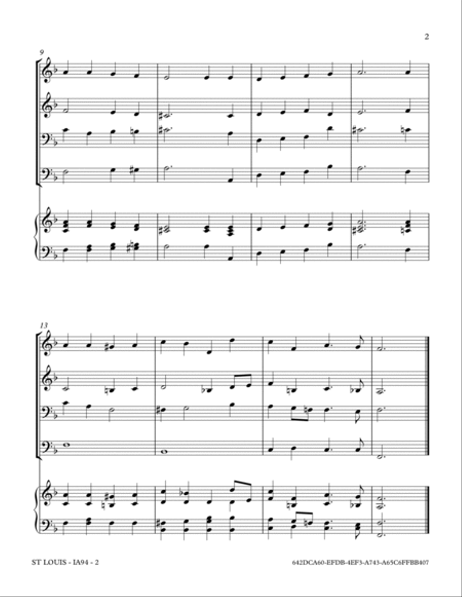 ST. LOUIS (O Little Town Of Bethlehem) Small Ensemble scores gallery preview page 3