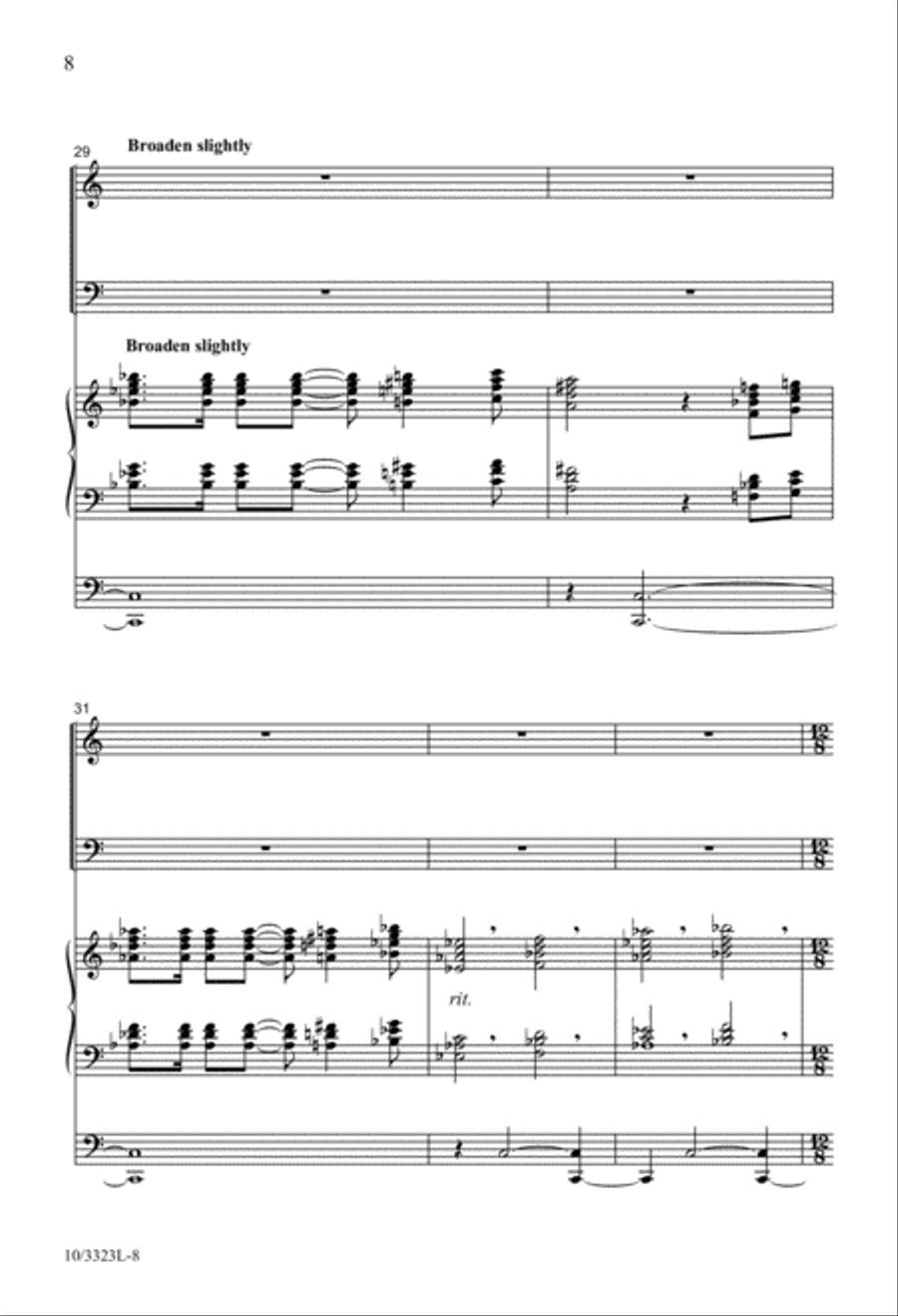 Praise God from Whom All Blessings Flow 4-Part scores gallery preview page 8