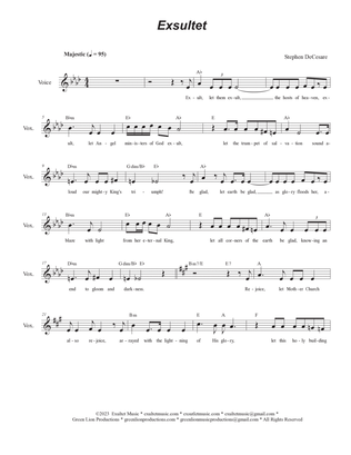 Exsultet (Solo with SAB) (Lead Sheet - Vocal Edition)