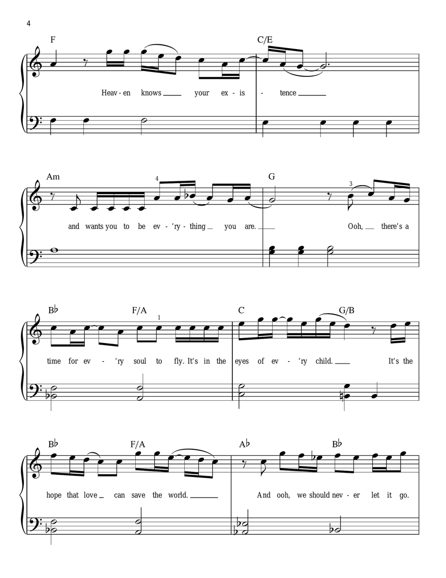 I Believe Easy Piano scores gallery preview page 4