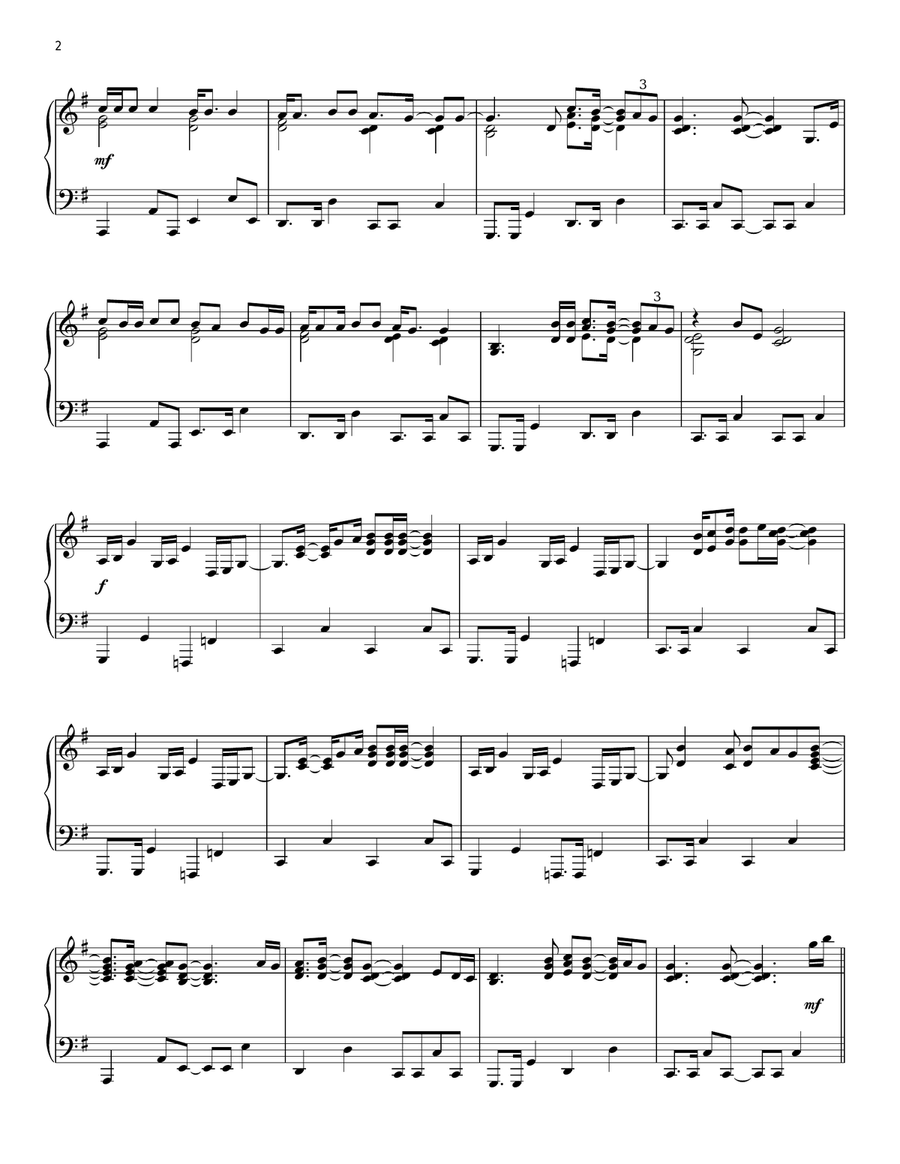 The Way It Is Piano Solo scores gallery preview page 2