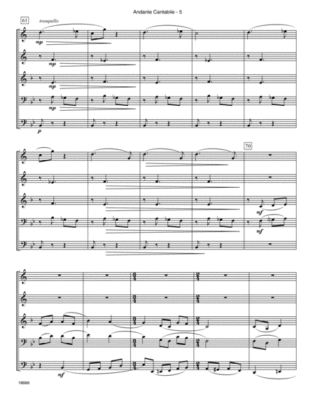 Andante Cantabile (from String Quartet No. 1, Op. 11) - Full Score