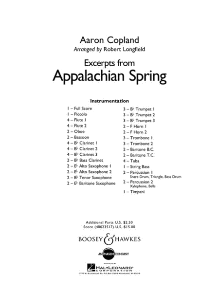 Excerpts from Appalachian Spring image number null