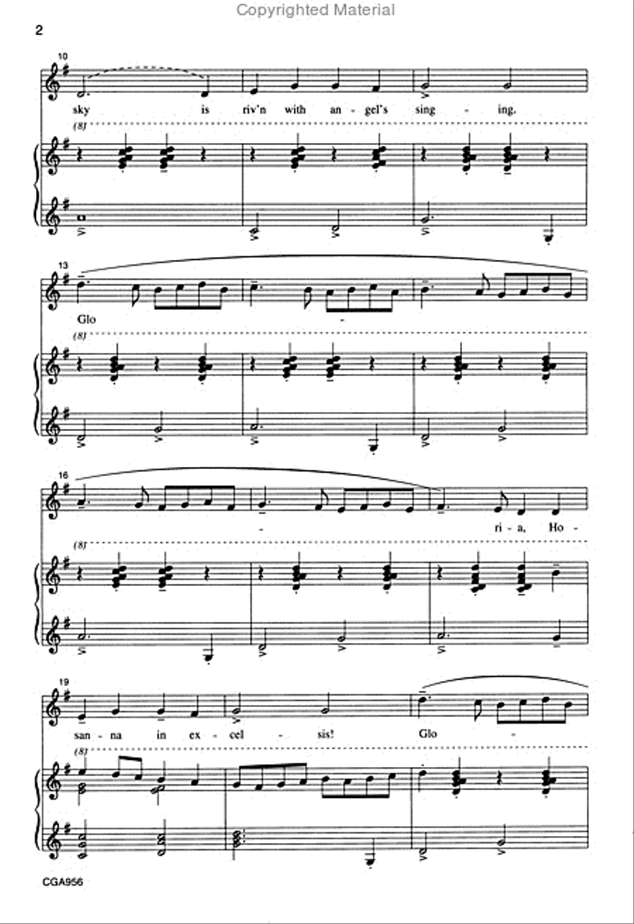 Ding, Dong Merrily on High Unison Choir scores gallery preview page 3
