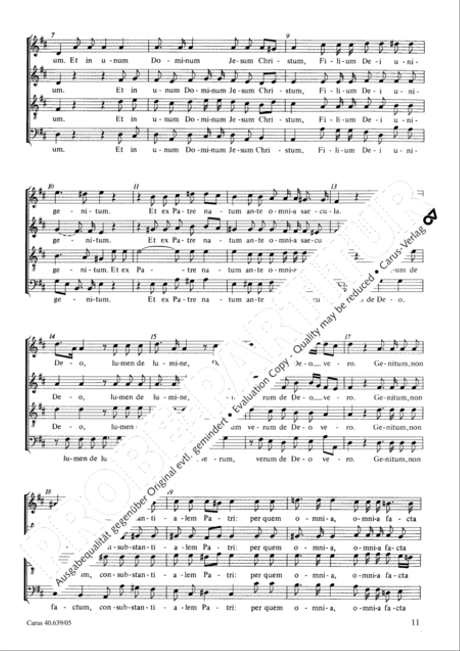 Mass in D Major (Missa in D) 4-Part scores gallery preview page 12
