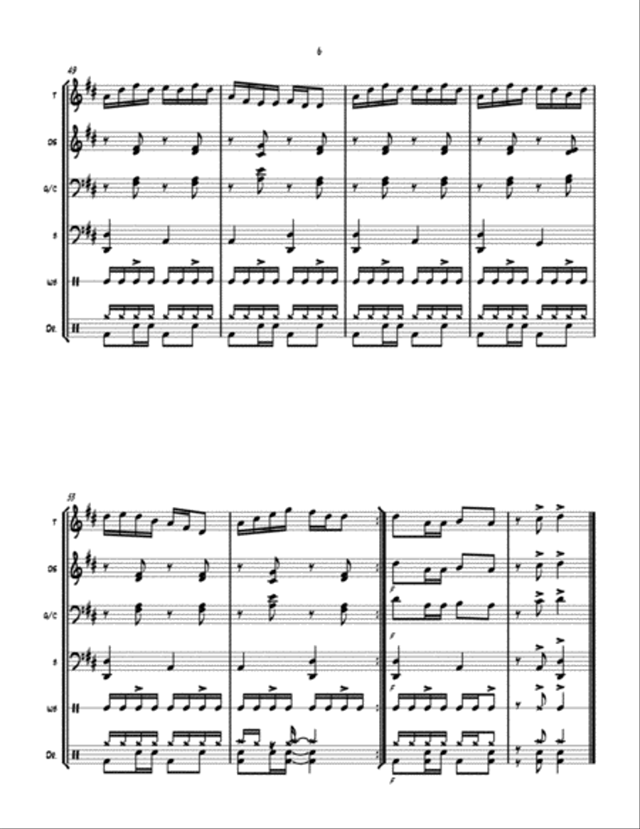 Leather Britches an Appalachian Fiddle tune for Steel Band Steel Drum Band scores gallery preview page 6