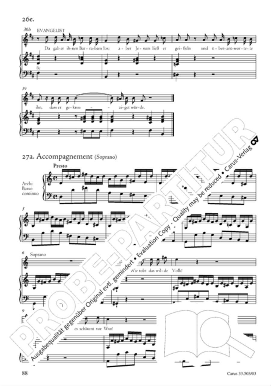 Passion according to St. Matthew (Passions-Musik nach dem Evangelisten Matthaus) SSATB scores gallery preview page 89