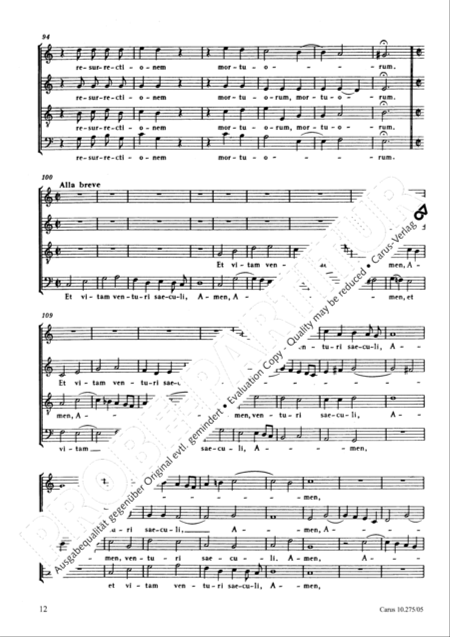 Mass in C Major 4-Part scores gallery preview page 13