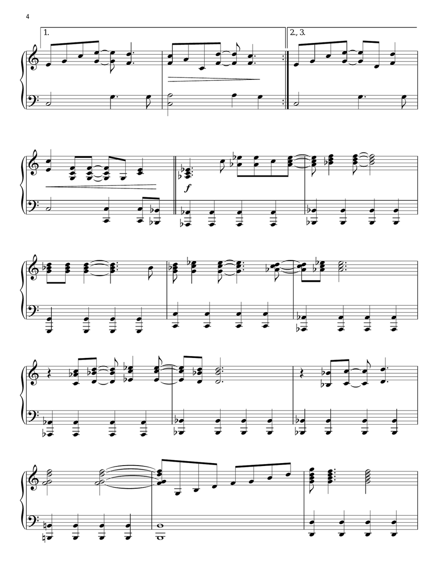 Tiny Dancer Piano Solo scores gallery preview page 4