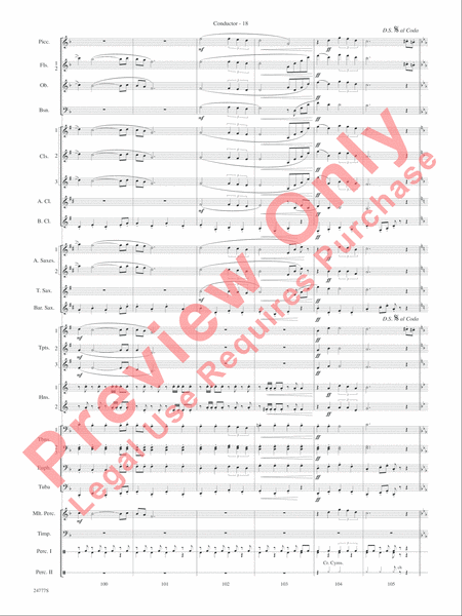 Harry at Hogwarts (from Harry Potter and the Goblet of Fire) Concert Band scores gallery preview page 20
