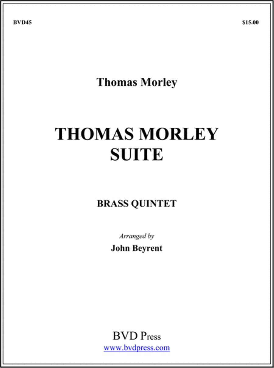 Thomas Morley Suite Brass Quintet scores gallery preview page 1