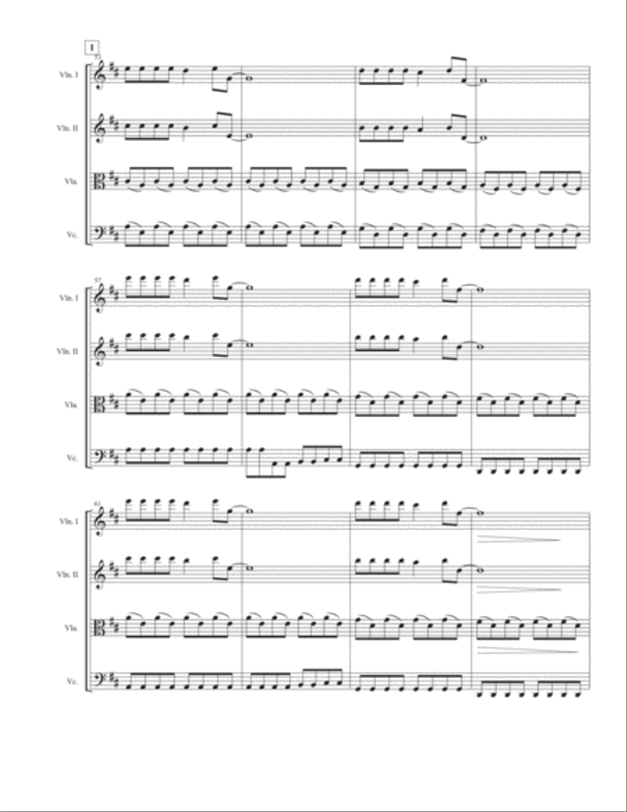Across The Universe String Quartet scores gallery preview page 6