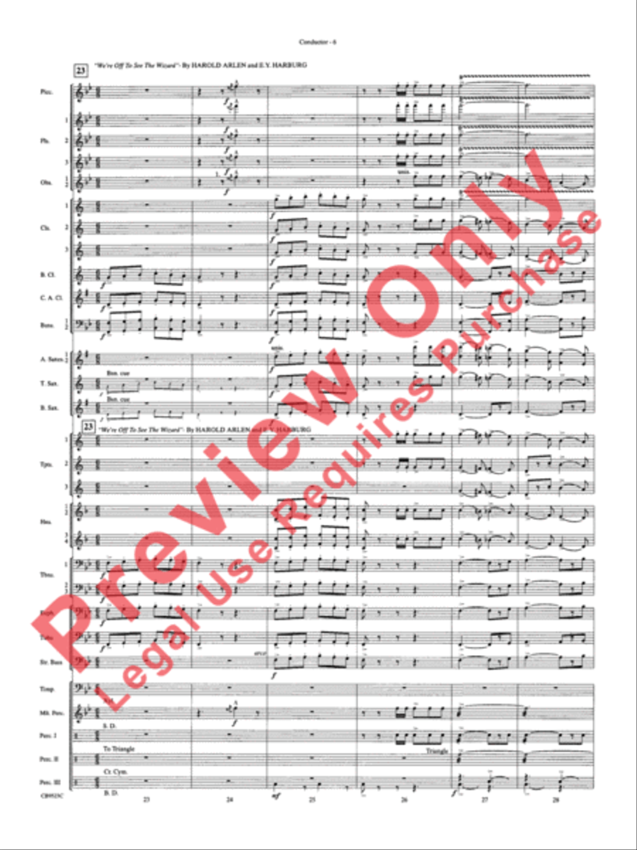 The Wizard of Oz Concert Band scores gallery preview page 9