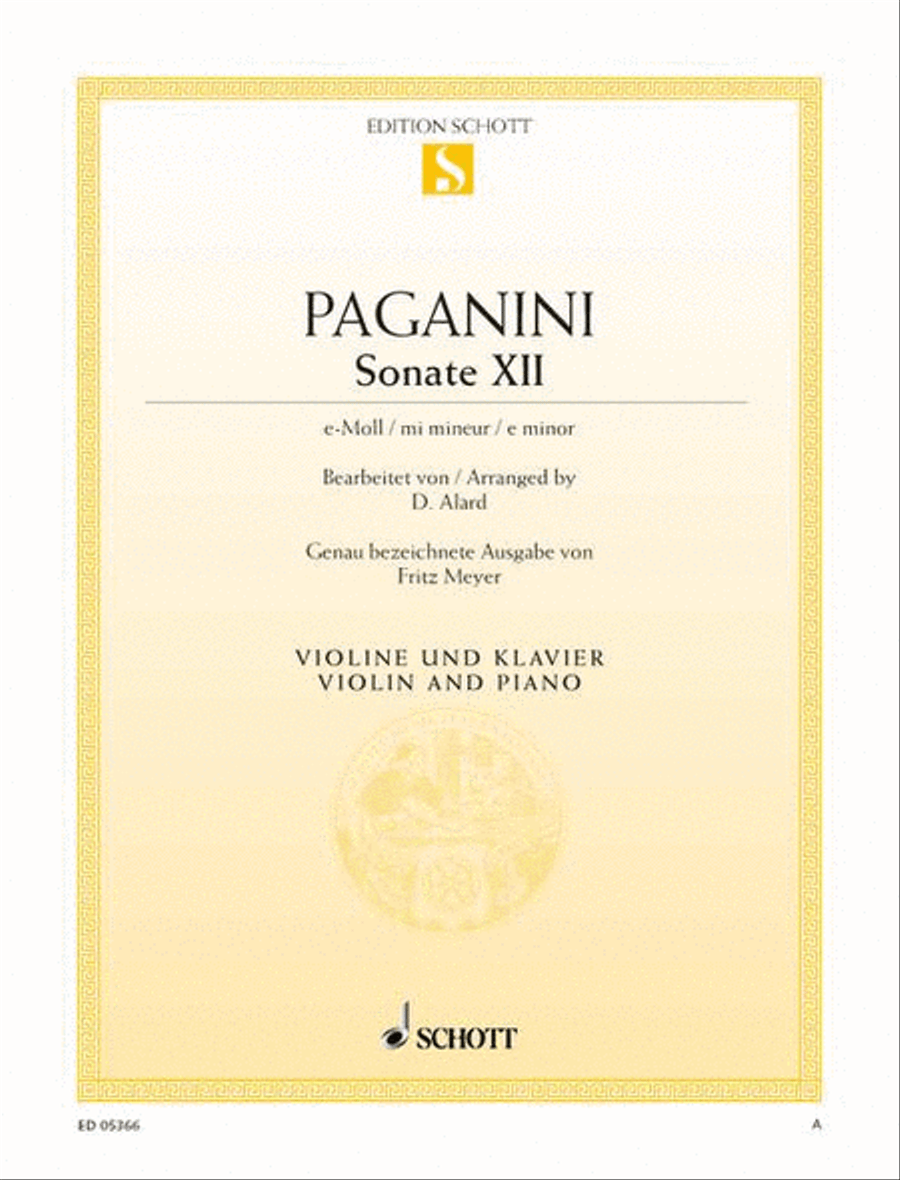 Sonata XIII E minor Violin Solo scores gallery preview page 1