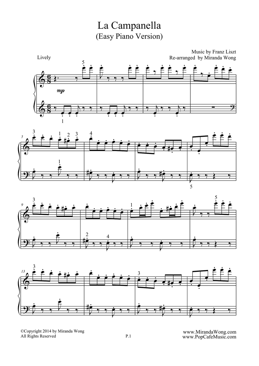La Campanella - Children Piano Solo Easy Piano scores gallery preview page 2