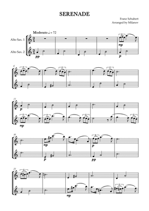 Serenade | Schubert | Alto sax duet