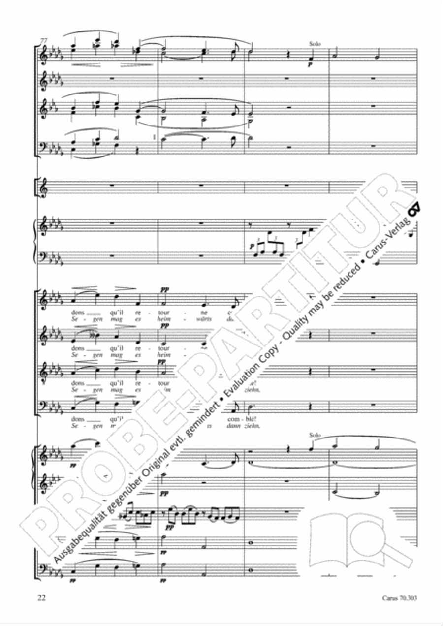 Cantique de Jean Racine (Lobgesang des Jean Racine) 4-Part scores gallery preview page 23