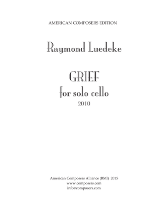 Book cover for [Luedeke] Grief