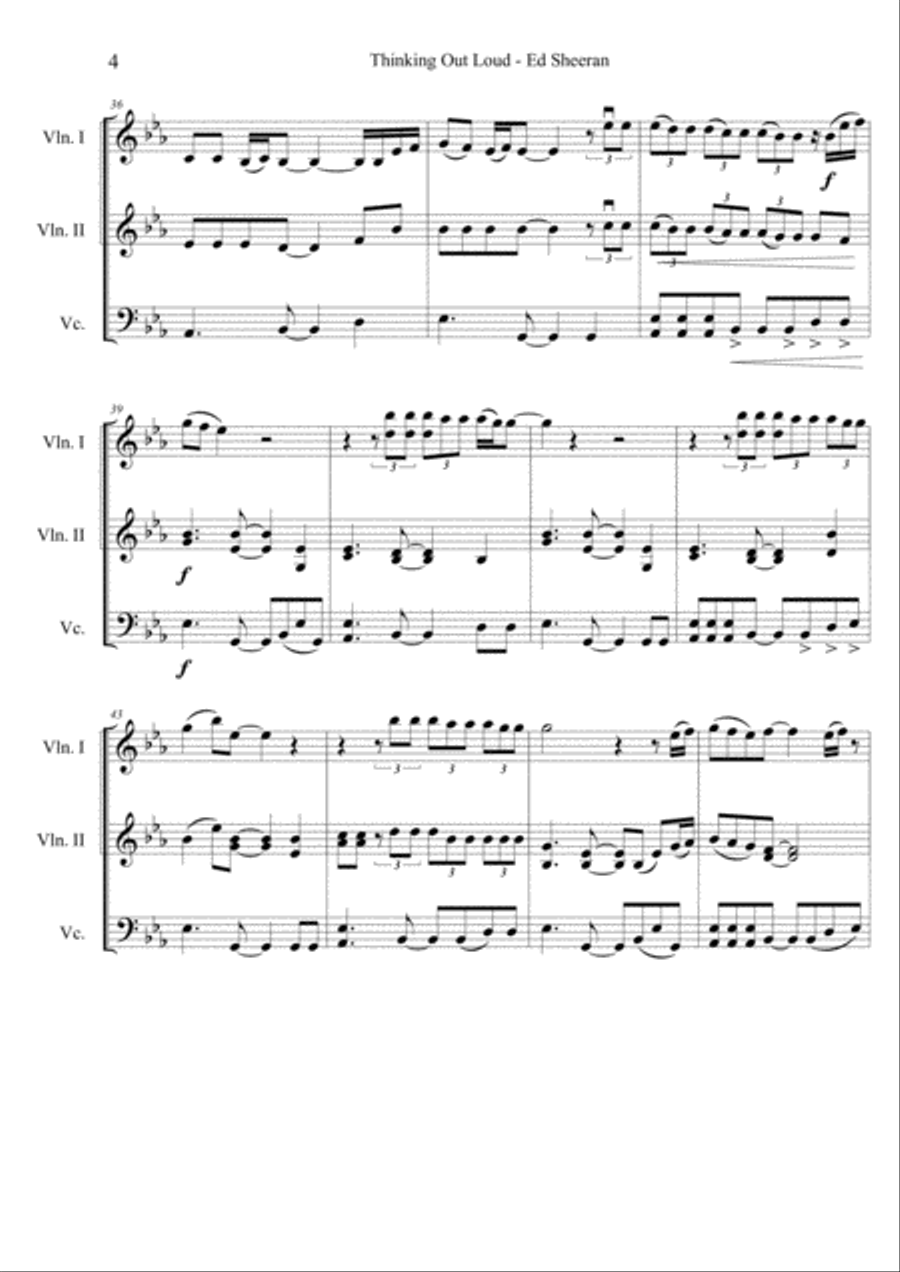 Thinking Out Loud String Trio scores gallery preview page 4
