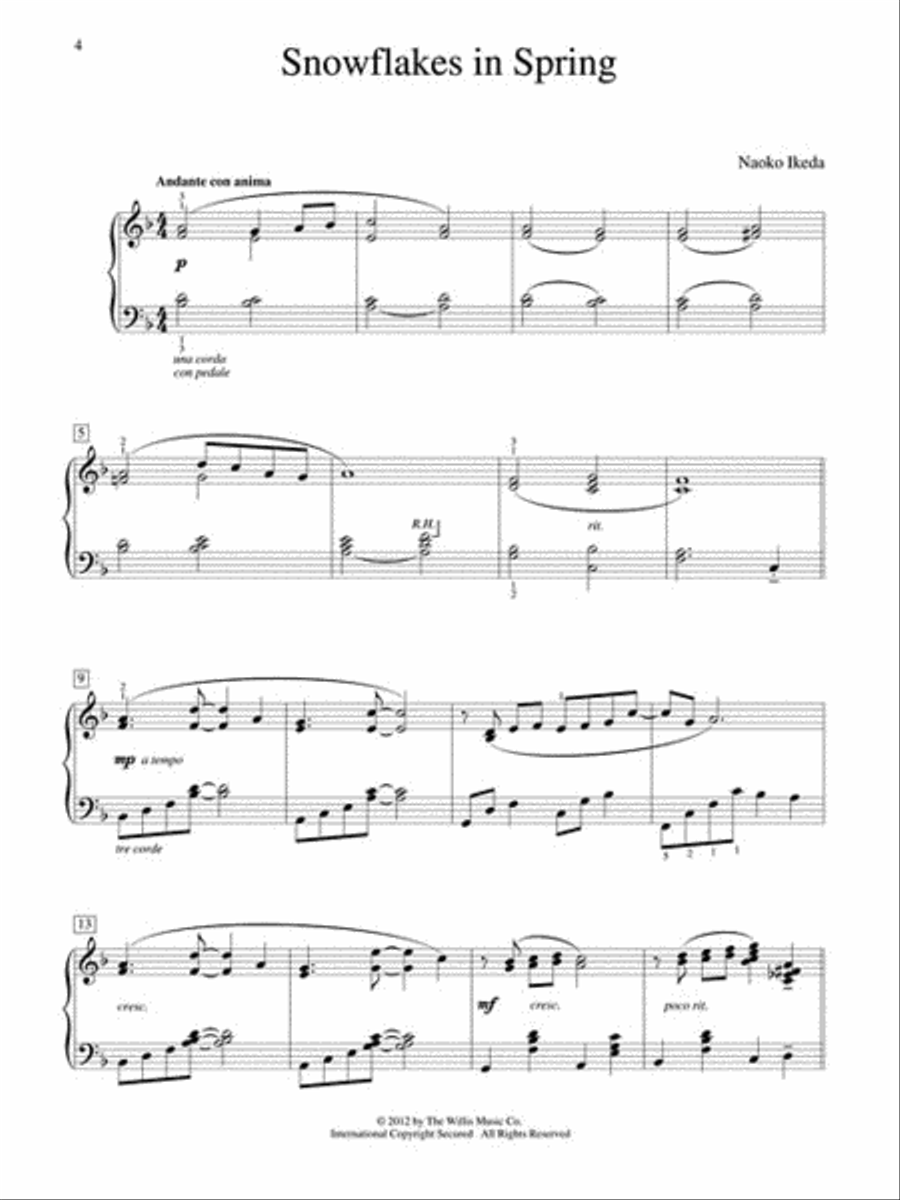 Snowflakes in Spring Piano scores gallery preview page 2