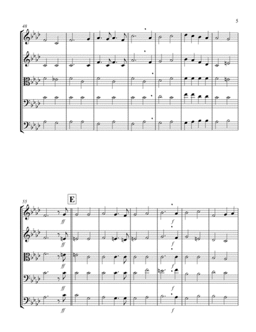 Burgundian Air/March of the Three Kings (String Quintet - 2 Violins, 1 Viola, 1 Cello, 1 Bass)