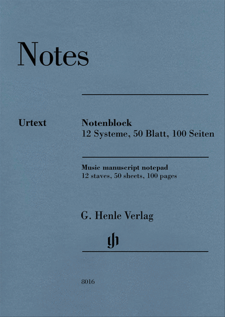 Book cover for Henle Music Manuscript Notepad