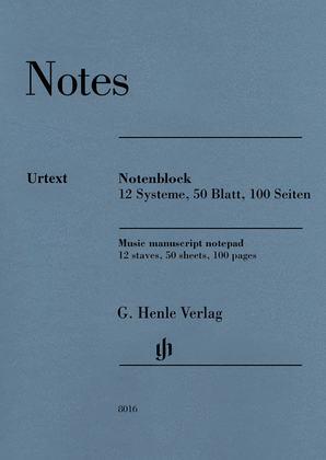 Book cover for Henle Music Manuscript Notepad