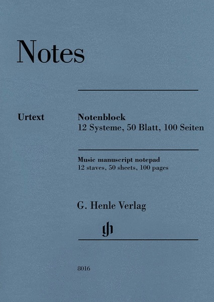 Henle Music Manuscript Notepad