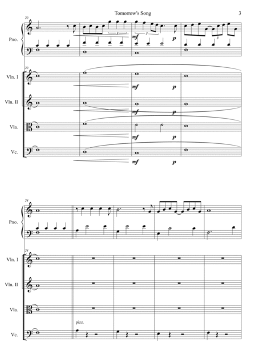 Tomorrow's Song Piano Quartet scores gallery preview page 3