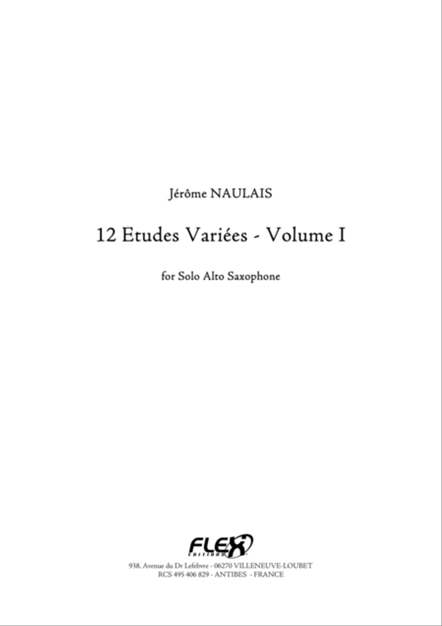 12 Etudes Variees - Volume I Alto Saxophone scores gallery preview page 1