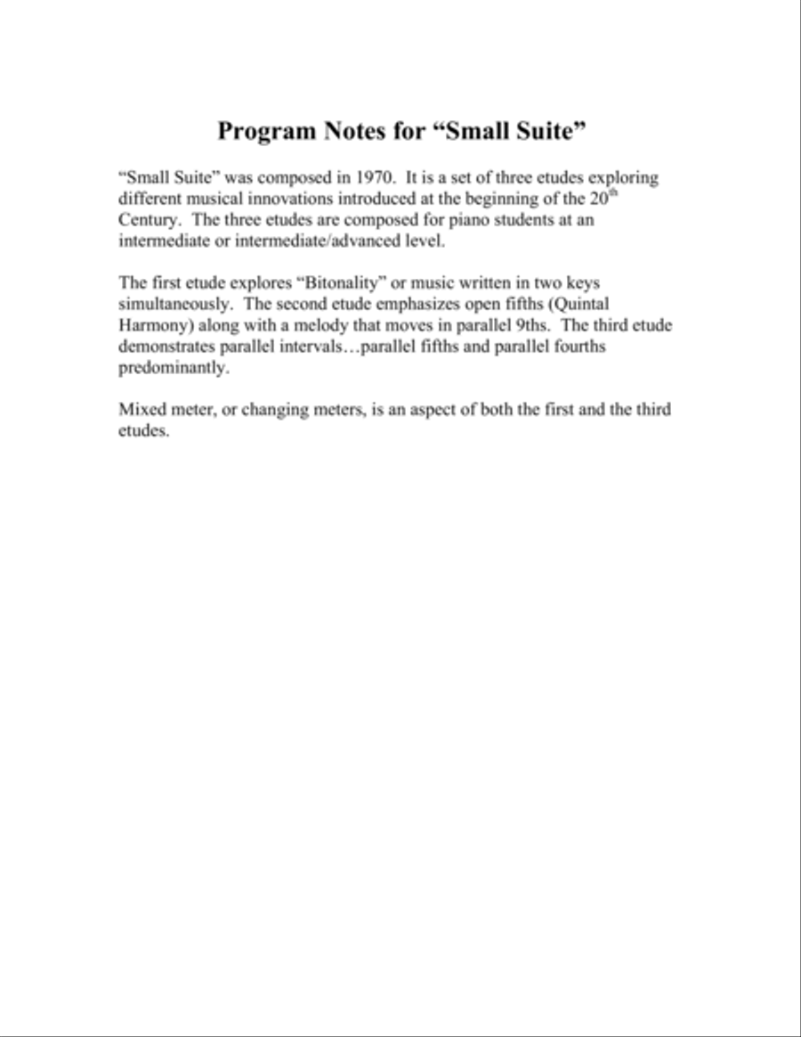 Small Suite Piano Method scores gallery preview page 2