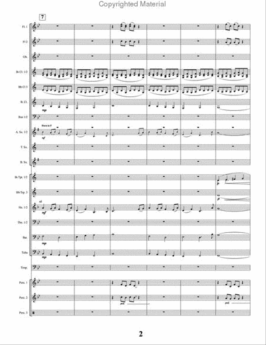 At Morning's First Light Concert Band scores gallery preview page 3